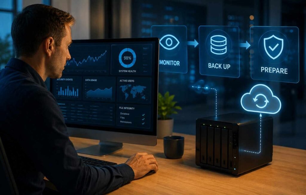 Monitor, Back Up, and Prepare